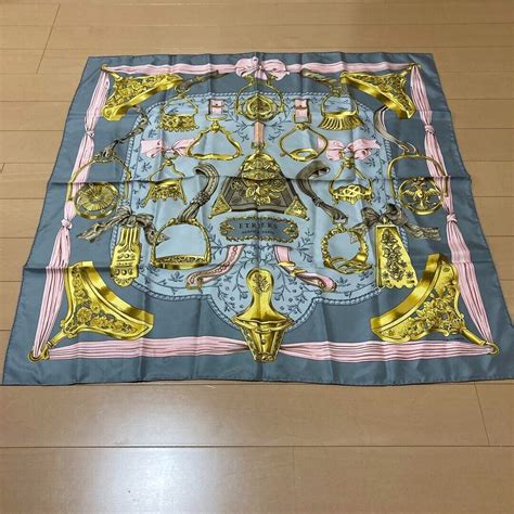 Used Hermes Silk Scarf Carre 90 Three Musketeers Women'S